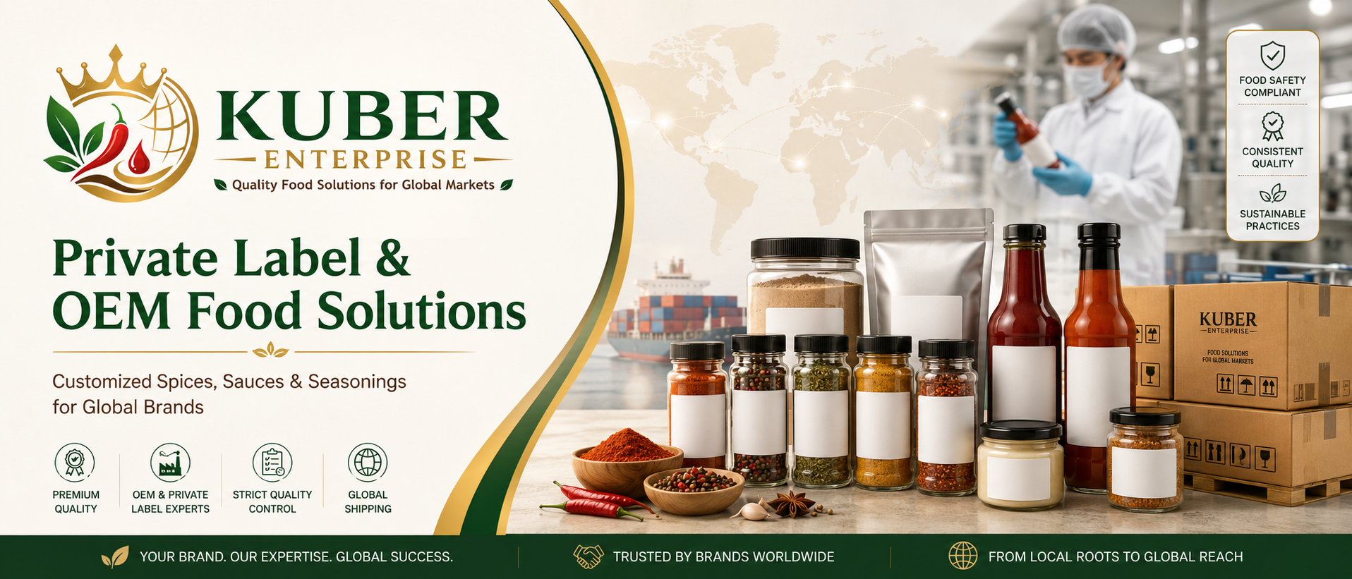 Private label and OEM food solutions banner